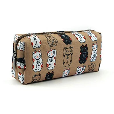 Abbildung von Maneki Neko Katzen Federmäppchen / Kosmetiktasche