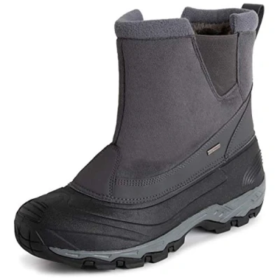 Abbildung von Polar Herren Wasserdicht Außensohle Tiefer Schritt Völlig Kunstfell Gefüttert Winter Dauerhaft Schnee Stiefels Grau Pull UK9/EU43 YC0685