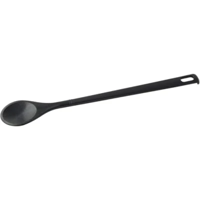 Abbildung von Fackelmann Kochlöffel Nero Premium Kunststoff Küchenhelfer, Hitzebeständig, Spülmaschinenfest, 305x45x15mm, Schwarz