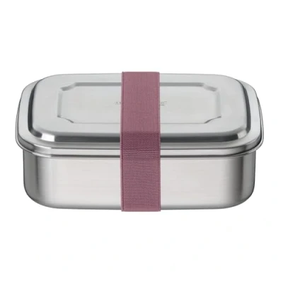Abbildung von TC SANDWICH BOX 1,00 l, rose gold, Edelstahl unlackiert mit Textilband Brotdose aus Edelstahl, Pausenbrot für Uni, Schule, Büro, spülmaschinenfest, THERMOCAFÉ by THERMOS