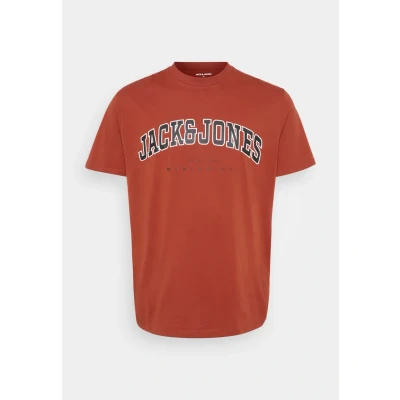 Abbildung von Jack &amp; Jones Jjecaleb Varsity TEE O NECK Tshirt print, Herren, Größe: 6XL, Burnt henna