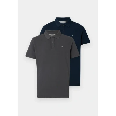 Abbildung von TOM Tailor Doublepack Poloshirt, Herren, Größe: Small, Tarmac grey