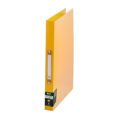 Abbildung von D.RECT 2200 Plastik Ringordner Ringbuch aus PP Cover, Polypropylene A4 35mm Rückenbreite 2 Ringe transparent Gelb, 1
