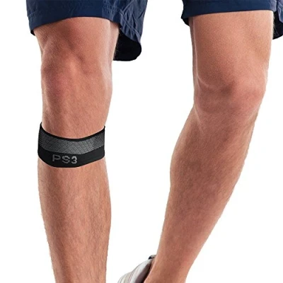 Abbildung von Orthosleeve® PS3 Patellasehnen Kniegurt Schwarz Größe M Exklusive Kompressionstechnologie® mit 3 Zonen Schmerzlinderung bei Springerknie, Schwellung &amp; Arthritis, lockerer Kniescheibe Leicht Regt die Durchblutung an