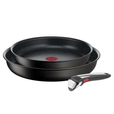 Abbildung von Tefal Ingenio Eco Resist On Kochgeschirr, 3 p, stapelbar, Induktion, leicht zu reinigen, Antihaftbeschichtung, Kochstartanzeige, gesundes Kochen, L7679302