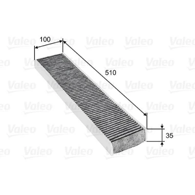 Abbildung von VALEO CLIMFILTER PROTECT 698745 Innenraumfilter Aktivkohlefilter 515 110 39 MERCEDES BENZ: E Class Saloon, FORD: MONDEO 3, 3 Kombi