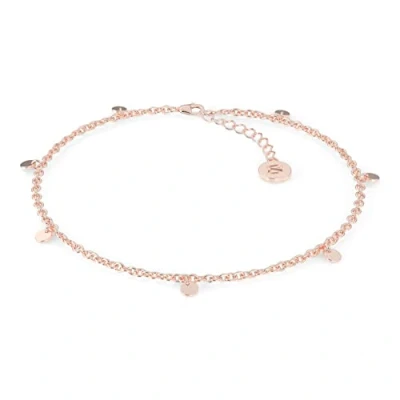 Abbildung von SERASAR Fußkette Damen Schmuck 925 Sterling Silber 18 Karat Rose gold Kette Mädchen Frauen Fussketterl Geschenk Idee Valentinstag Jahrestag Geburtstag Geschenke für