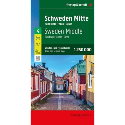 Abbildung von Schweden Mitte, Straßen und Freizeitkarte 1:250.000, freytag &amp; berndt: Sundsvall Falun Gävle, Camping Stellplätze, Blatt 4 (freytag berndt Auto + Freizeitkarten, Band 4)