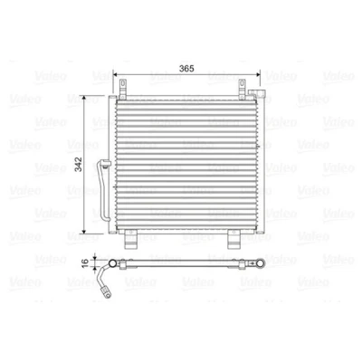 Abbildung von VALEO 822591 Klimakondensator ohne Trockner Aluminium 342