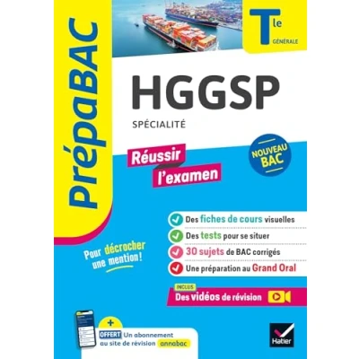 Abbildung von Prépabac Réussir l&#039;examen HGGSP Tle générale (spécialité) bac 2025: fiches de révision, sujets corrigés &amp; vidéos