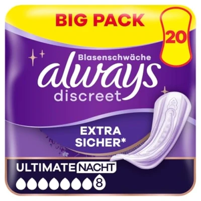Abbildung von Always Discreet Inkontinenzeinlagen Für Frauen Ultimate Nacht20 Stück