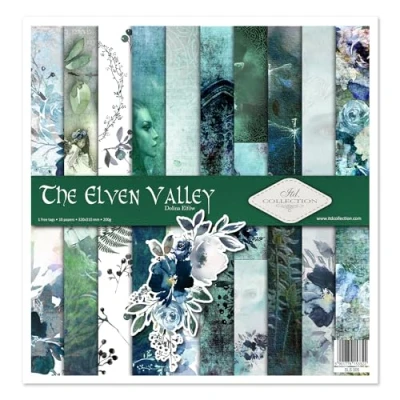 Abbildung von ITD Collection scrapbooking package 12 x inches, paper, decorative decoupage, card making, paper size 310 320 mm (The Elven Valley, SLS 005)