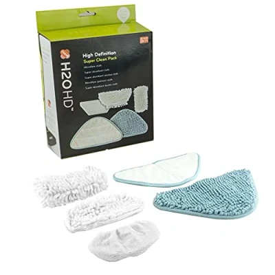 Abbildung von H2O HD Super Sauber Bausatz (5er Pack) Fleckenreiniger, Fugenreiniger, Badezimmerreiniger, Dampfglätter für Kleidung, tragbarer Dampfglätter, Auto Dampfreiniger