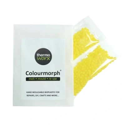 Abbildung von Thermoworx Colourmorph Handformbarer Mehrzweck Thermoplast, zum Schmelzen, Formen und Wiederverwenden (Gelb)