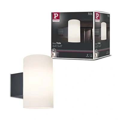 Abbildung von Paulmann 94186 Außenleuchte Wandleuchte Tube IP54 Spritzwassergeschützt Wandlampe für E27 Lampen Wandstrahler max. 15W Anthrazit ohne Leuchtmittel