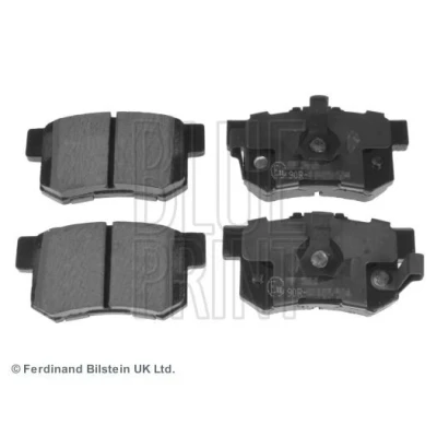 Abbildung von BLUE PRINT ADH24280 Bremsbelagsatz Hinterachse mit akustischer Verschleißwarnung Anti Quietsch Blech, Kolbenclip HONDA: CR V 4, ACCORD 8 Kombi