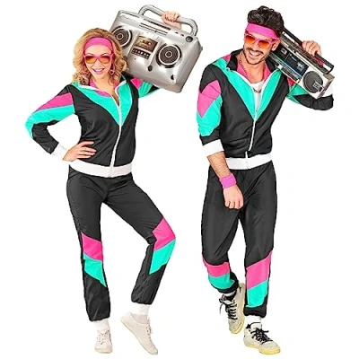 Abbildung von W WIDMANN MILANO Party Fashion Kostüm Trainingsanzug, 80er Jahre Outfit, Jogginganzug, Bad Taste Faschingskostüme