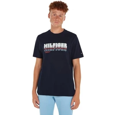 Abbildung von Tommy Hilfiger FADE TEE Tshirt print, Herren, Größe: XS, Desert sky