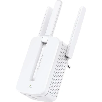Abbildung von TP Link Wireless WiFi Extender und Access Point, Single Band Geschwindigkeit 300 Mbps, DREI Externe Antennen, Mimo Technologie, erweitern Sie Ihre WLAN Abdeckung, Mercusys Mw300Re, Weiß, Mehrfarbig