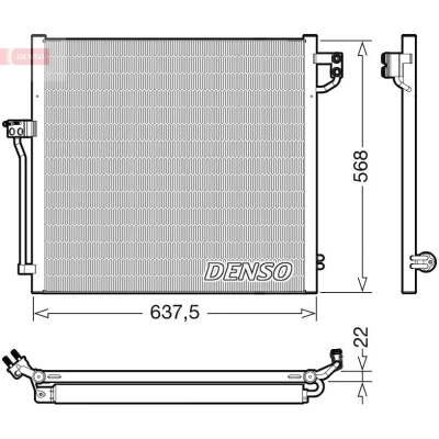 Abbildung von DENSO DCN17058 Klimakondensator mit Trockner R 134a