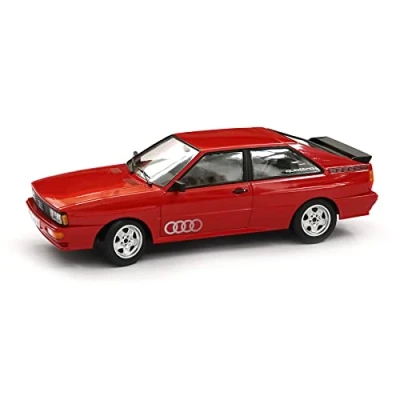 Abbildung von Audi A5 5893 Modellauto Quattro Modelljahr 1980 Maßstab 1:18 Miniatur Modell, rot