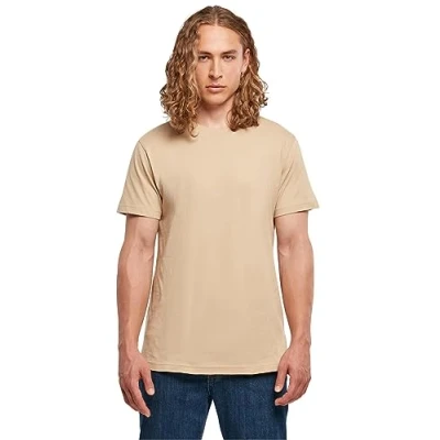 Abbildung von Build Your Brand Herren BB010 Basic Round Neck T Shirt, unionbeige, M
