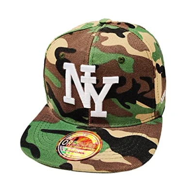 Abbildung von J26 Kids Kinder Snapback USA Cap Teenie Kappe Basecap Mütze Trucker Cappy Sport NY (Camo)