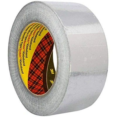 Abbildung von 3M Aluminium Klebeband 1436 , Metallklebeband Weichaluminium, Beständig bei Feuchtigkeit UV Strahlung, Chemikalien und Temperaturschwankungen, 50 mm x m, silber, 1er Pack