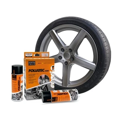 Abbildung von Foliatec Spray Film (Sprühfolie) Satz 2x400ml, Gunmetal Grey Metallic Matt