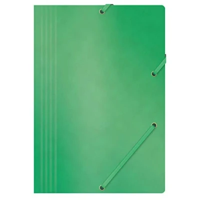 Abbildung von OFFICE PRODUCTS Mappe mit Gummiband Presspan/Karton A4 390 GSM, Grün,