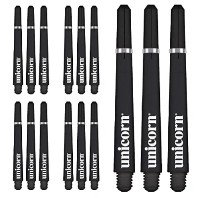 Abbildung von Dartpfeilgriffe „Gripper 4“ von Unicorn, Packung mit 1 (15 Stück), Schwarz, Medium, Unisex