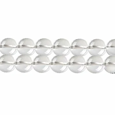 Abbildung von SKYBEADS Natuerliche Kristall Perlen zum Auffädeln Armbänder 8mm Klar Quarz 38cm Strang Approx 46 Stück