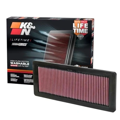Abbildung von K&amp;N 33 2936 Motorluftfilter: Hochleistung, Prämie, Abwaschbar, Ersatzfilter,Erhöhte Leistung, 2007 2019 (DS3, DS4, DS5, DS7, Grandland, Cooper Countryman, C5, C4L)