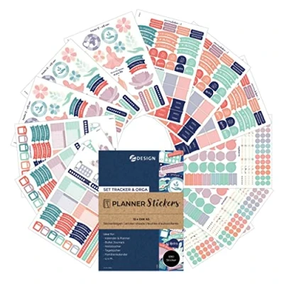 Abbildung von AVERY Zweckform Tracker &amp; Orga Planner Sticker 690 Aufkleber (Bullet Journal Sticker, Made in Germany, f. Kalender, Bullet Journal, Tagebuch, Familienplaner, Zubehör, beschriftb.) 51062