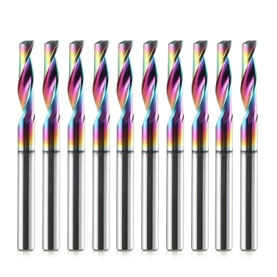 Abbildung von Fräser,CNC Fräse,Schaftfräser,Holz fräser,VHM Alufräser Einschneidiger Fräser mit 3.175 mm Schaft x 12 Schnittlänge,DLC Beschichtungsfräser,CNC Schaftfräser für Aluminium