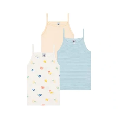 Abbildung von Petit Bateau 3ERSET AUS Bedruckter Unterhemd/shirt für Kinder, Größe: 95, White multicolor