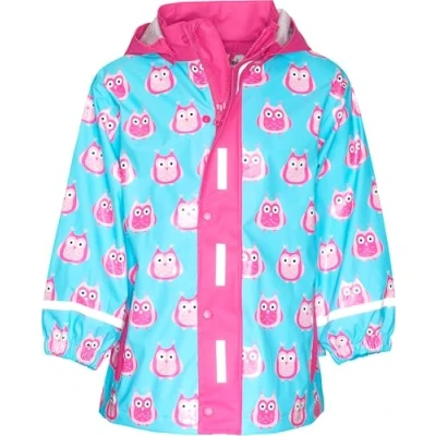 Abbildung von Playshoes Regenjacke Unisex Kinder Wind und wasserdicht Regenmantel Regenbekleidung, Eulen, 116