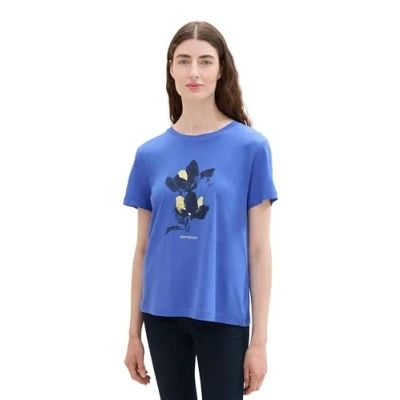 Abbildung von TOM Tailor Tshirt print, Damen, Größe: XXL, Preppy jean blue