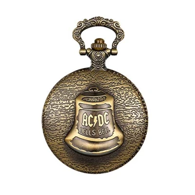 Abbildung von JewelryWe Taschenuhr Herren Analog Quarz Vintage Hängende Glocke Uhr Pocket Watch mit Halskette Kette