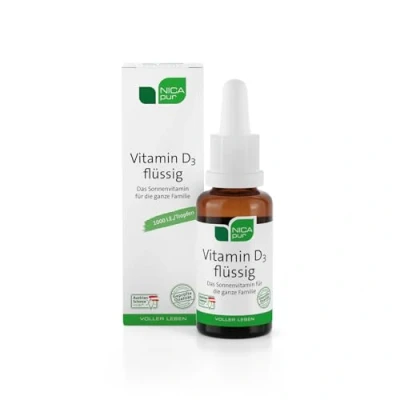 Abbildung von NICApur Vitamin D3 flüssig 1000 I.E hochdosierte Tropfen 25 ml (900 Tropfen)