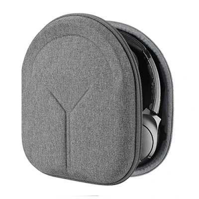 Abbildung von Geekria Tasche Kopfhörer für Anker Soundcore Life Q20 Hybrid Active Noise Cancelling Headphones, Hard Tragetasche, Schutztasche Headset Case (grau)