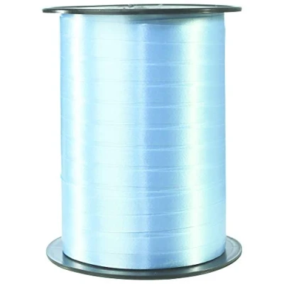 Abbildung von Clairefontaine 601725C Spule Geschenkband glatt (500 m x 7 mm, ideal für Bastelprojekte und Geschenke) 1 Stück hellblau
