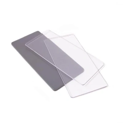 Abbildung von Craftelier Set mit 3 transparenten Schneideunterlagen, kompatibel Minty Cut Stanzer, aus Polycarbonat, inklusive Schneideunterlage, Gravurunterlage und Bodenplatte, Maße 7,7 x 16,5 cm