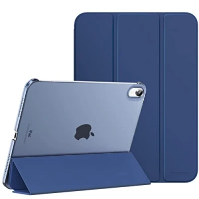 Abbildung von MoKo Schutzhülle für iPad 10. Generation 27,7 cm (10,9 Zoll) 2022, schlanke Stand mit Harter PC Rückseite, durchscheinende Rückschale unterstützt Touch ID,