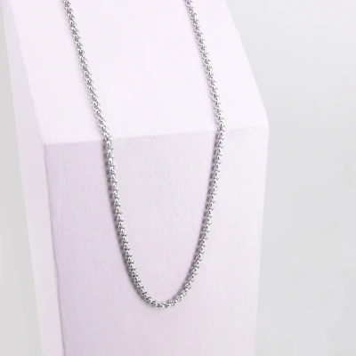Abbildung von Ponytail&amp;Co Gliederkette luxuriös und rund Stahl 32+6cm
