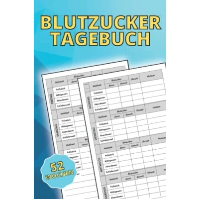 Abbildung von Blutzucker Tagebuch: 52 Wochen Notizbuch Geschenke für Diabetiker Diabetes