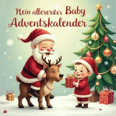 Abbildung von Mein allererster Baby Adventskalender: 24 Tage Kontrastbilder bis Weihnachten Kontrastbuch für Babys von 0 12 Monaten Schwarz Weiß Buch Neugeborene