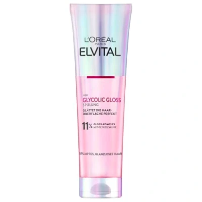 Abbildung von L&#039;Oréal Paris Elvital Glycolic Gloss Spülung für glanzloses und stumpfes Haar, Haarpflege gesunde Haare ultimativen Glanz, Regeneration der Haarversieglung, Conditioner mit Glykolsäure, 150ml