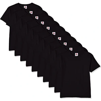 Abbildung von Fruit of the Loom Jungen Regular Fit T Shirt Kids 10 Pack shirt, Schwarz (Black 36), 9 11 Y (Herstellergröße: Y)