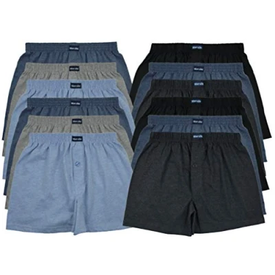 Abbildung von MioRalini TOPANGEBOT Boxershorts farbig weich &amp; locker in neutralen Farben klassischen Unifarben Herren Boxershort, 12 Stück Set05 + Set 04, M 5